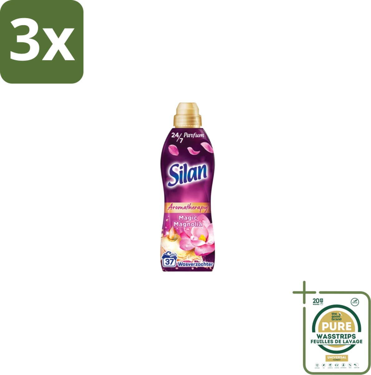 3 x Silan – Wasverzachter – Aroma Therapy Magic Magnolia – 851 ml - Grootverpakking - Koffie - Koffiezetapparaat - Koffiezetapparaat