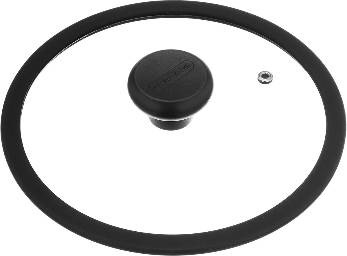 Transparante glazen deksel met siliconen rand - Diameter 20 cm
