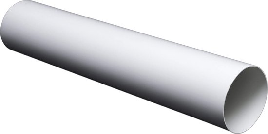 Witte, ronde PVC ventilatiebuis.