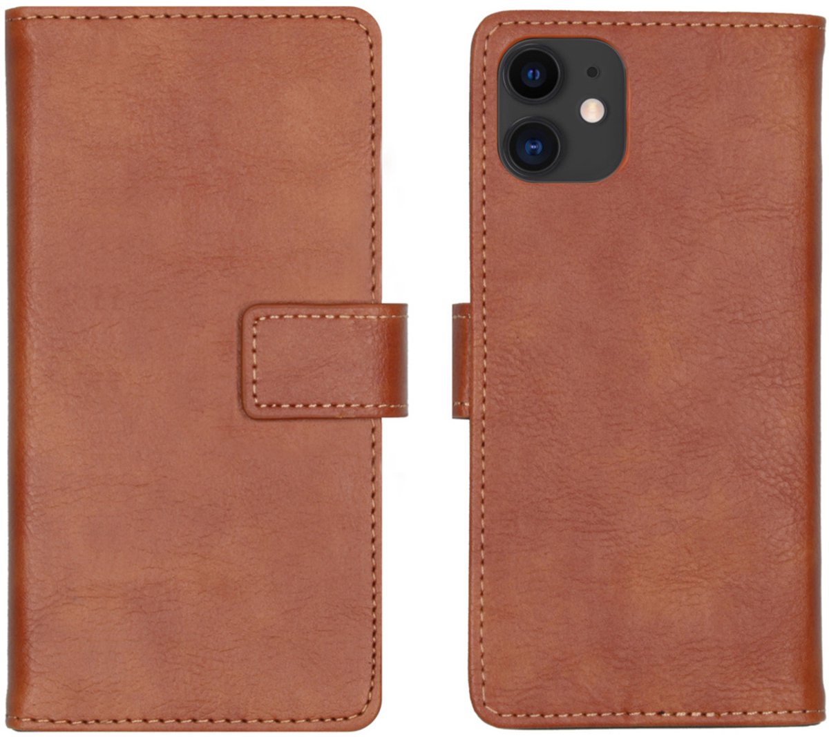imoshion Hoesje - Geschikt voor Apple iPhone 11 - Luxe Bookcase - Bruin