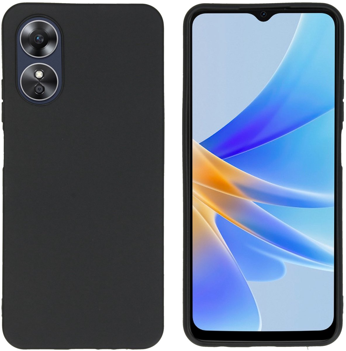 imoshion Hoesje - Geschikt voor Oppo A17 - Color Backcover - Zwart