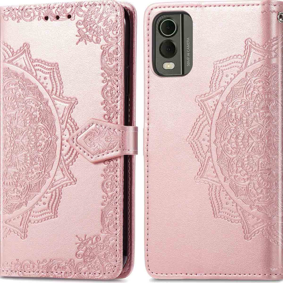 imoshion Hoesje - Geschikt voor Nokia C32 - Mandala Bookcase - Rosé Goud