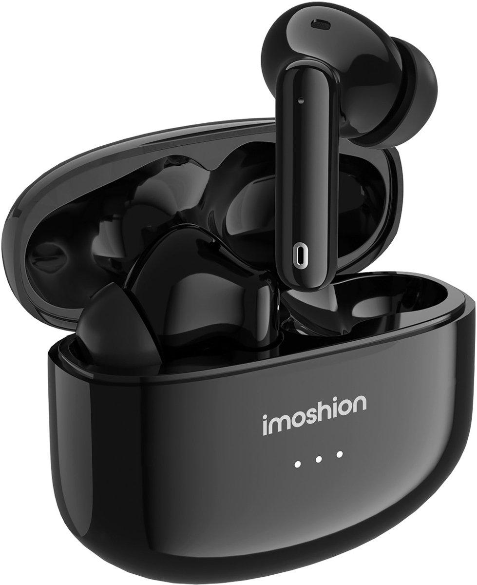 iMoshion Aura Pro Earbuds - Draadloze Oordopjes met Active Noise Cancelling (ANC) - Wireless Bluetooth Earphones - Oortjes geschikt voor Apple en Android - Zwart