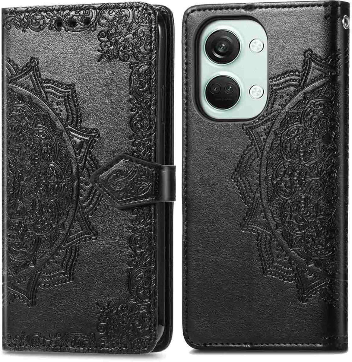 imoshion Hoesje - Geschikt voor OnePlus Nord 3 - Mandala Bookcase - Zwart