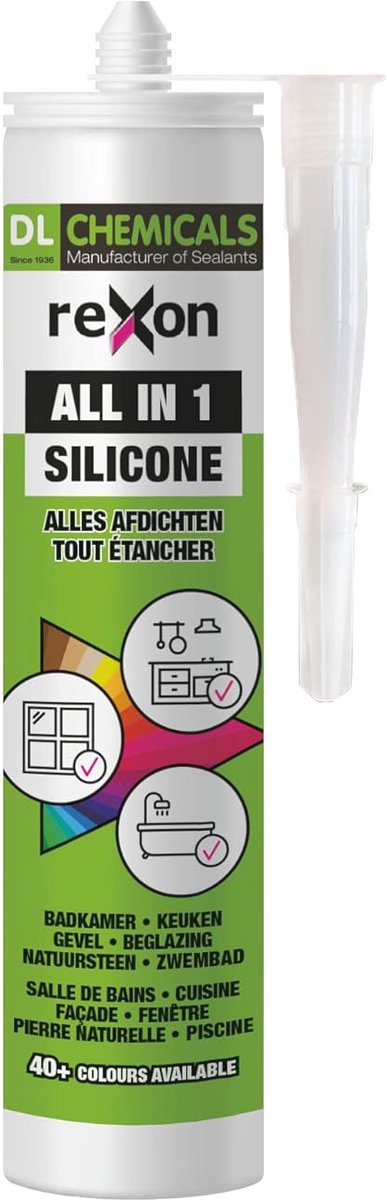 Multifunctionele siliconenkit voor sanitair en tegels - lichtgrijs RAL 7035 - 290 ml
