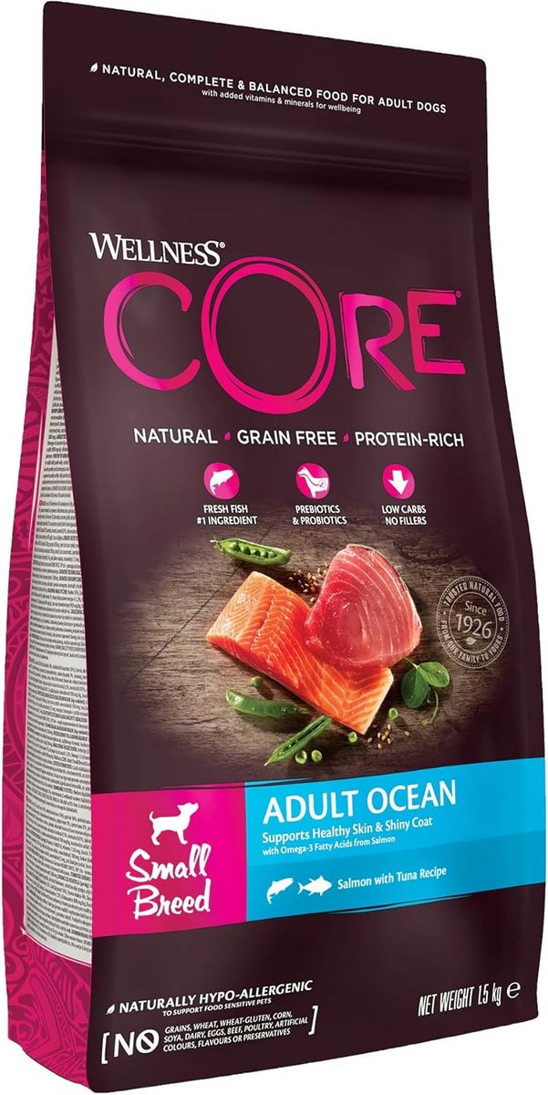 Grainvrije Hondenvoeding voor Kleine Honden met Zalm en Tonijn - 1,5 kg