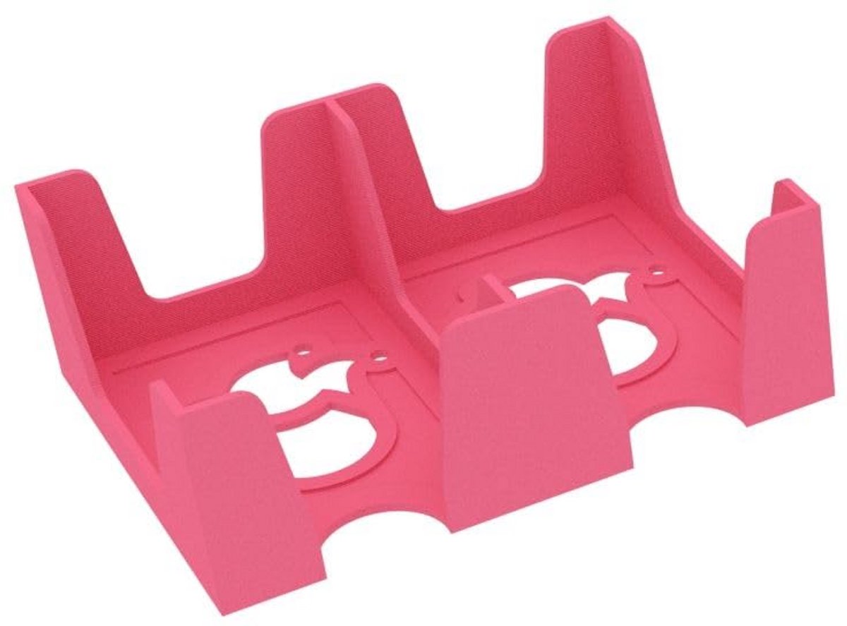 Kaarthouder voor Canasta - 2 compartimenten - Organisatieoplossing voor Speelkaarten - Kleur: Pink