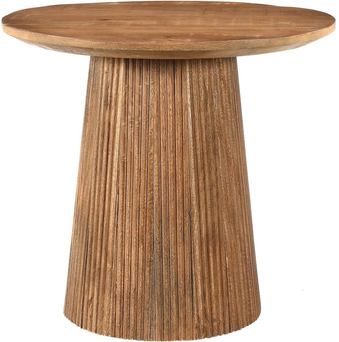 Goossens Zaro Salontafel - Hout - 50 x 46 x 50 cm - Rond - bruin