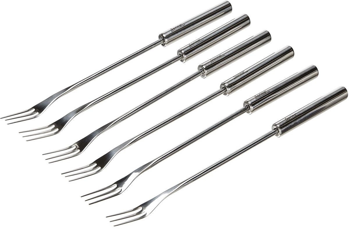 Kaasfonduevorken RVS 6 stuks 260 mm