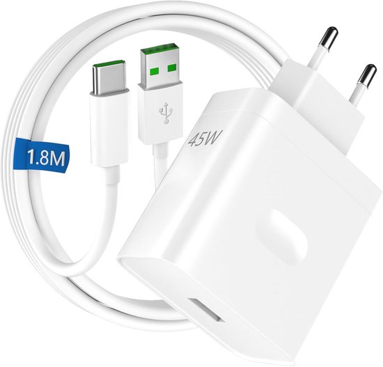 Huybaa 90W Snellader Met USB-C 6A-kabel – Compatibel Met Redmi, POCO En Meer, Compact En Veilig