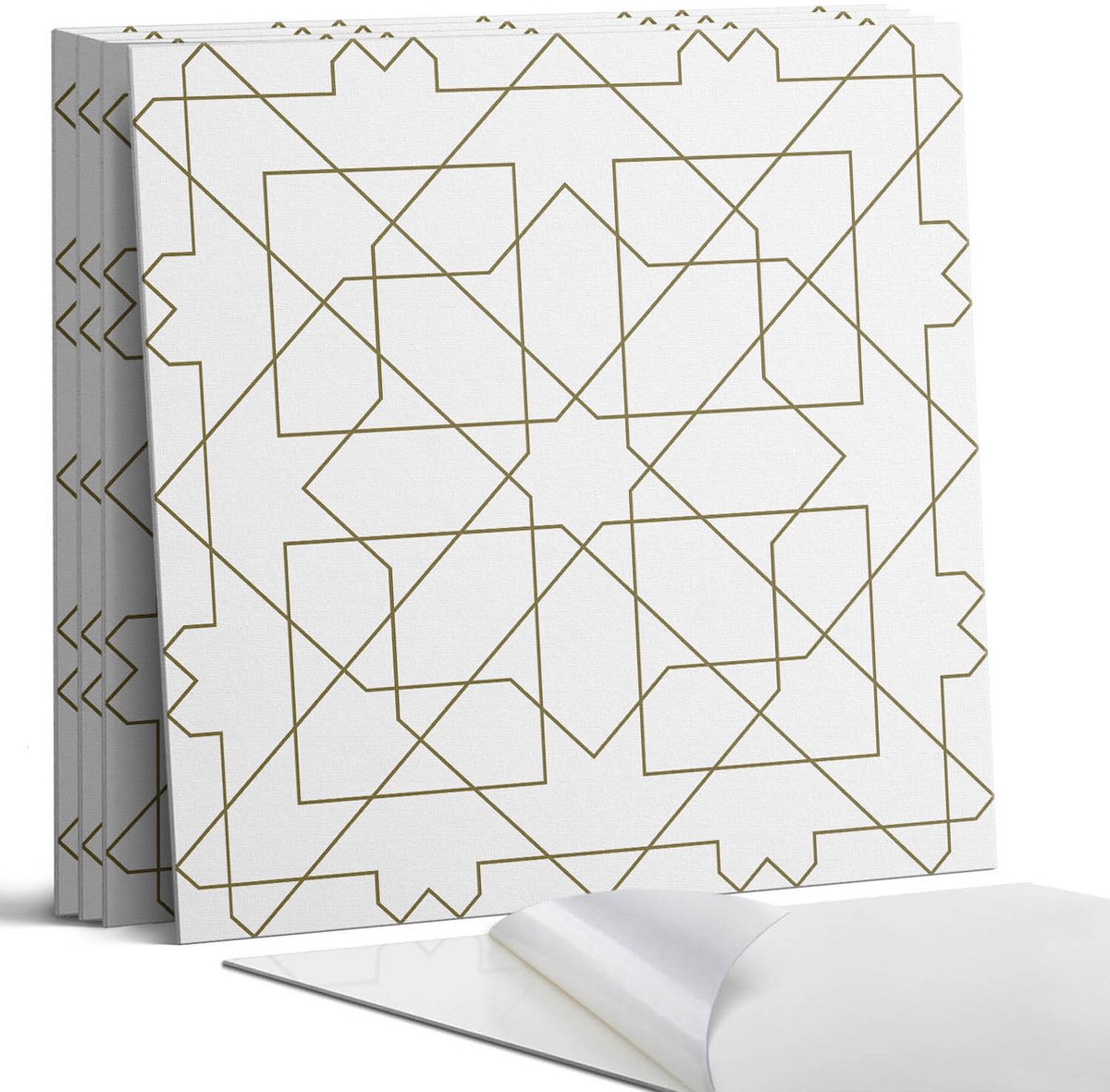 Coloray Wandpanelen Zelfklevend - Geometrisch lijnpatroon Zelfklevende Wandpanelen - 50 cm