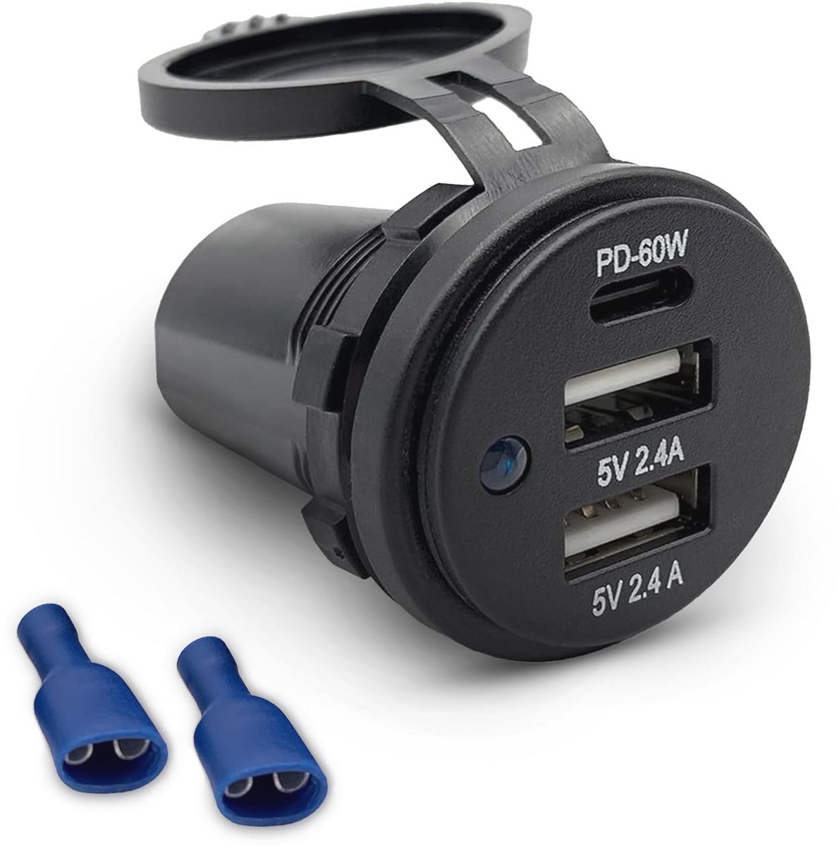 Dubbel USB stopcontact met USB-A en USB-C 5V - Ideaal voor Offgrid toepassingen