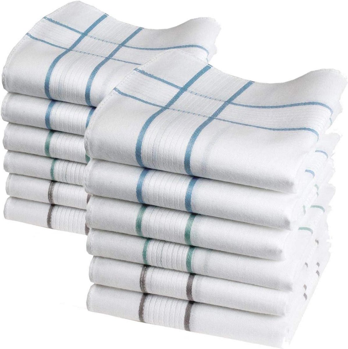 Discrete zakdoeken voor heren - Groot formaat 40cm x 40cm - 6 of 12 stuks - 100% katoen - Verkrijgbaar in 3 kleuren