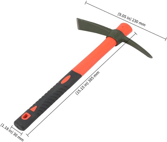 Houweel set van 2 - 38,1 cm stevige staal voor tuinieren en kamperen — afbeelding 5