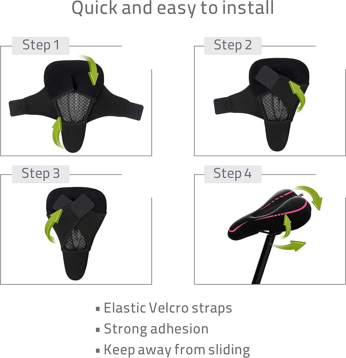 Comfortabel Fietszitkussen met Memory Foam en Gel voor Pijnvrije Rit