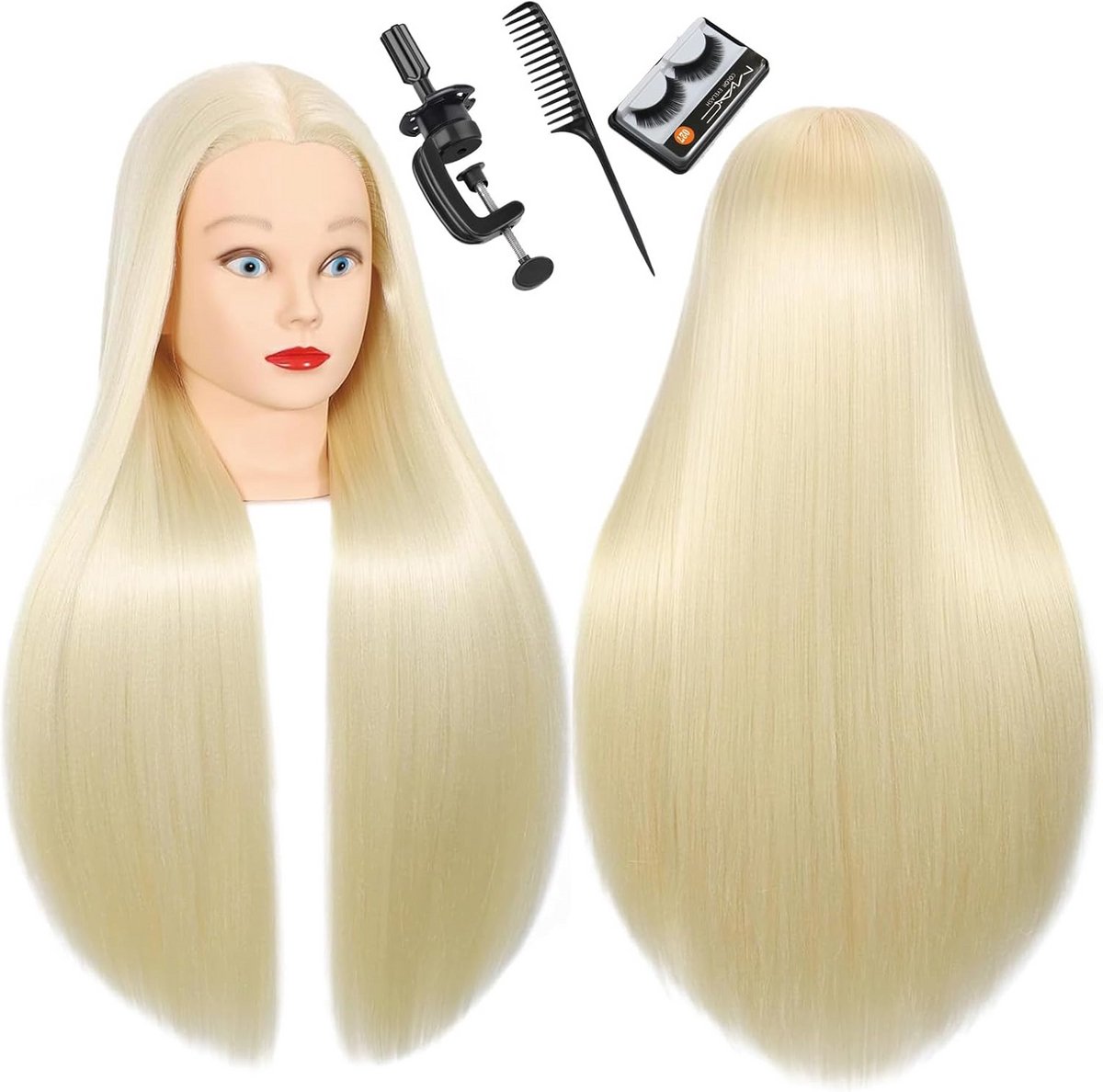 Mannequin Hoofd Cosmetologie voor Haarstyling en Vlechten - 28 inch