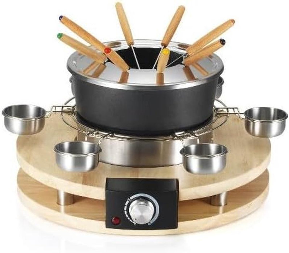 Fondueapparaat 1300W met 8 Vorken en Instelbare Thermostaat