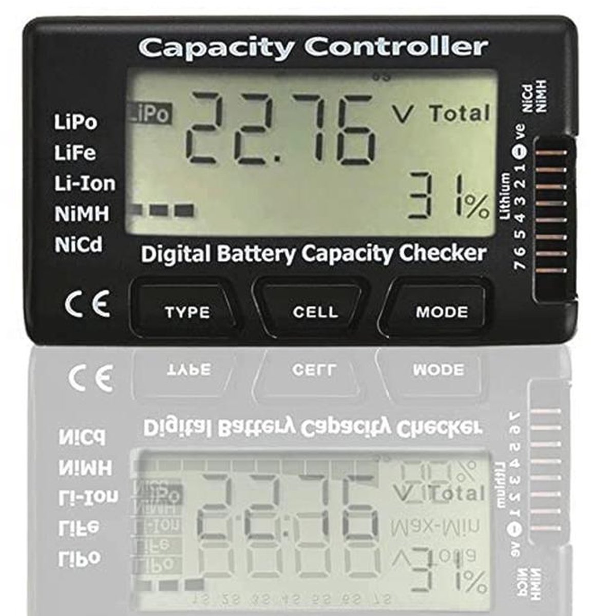 Lithium Batterij Voltmeter Tester met LED Display voor Drones en Auto's