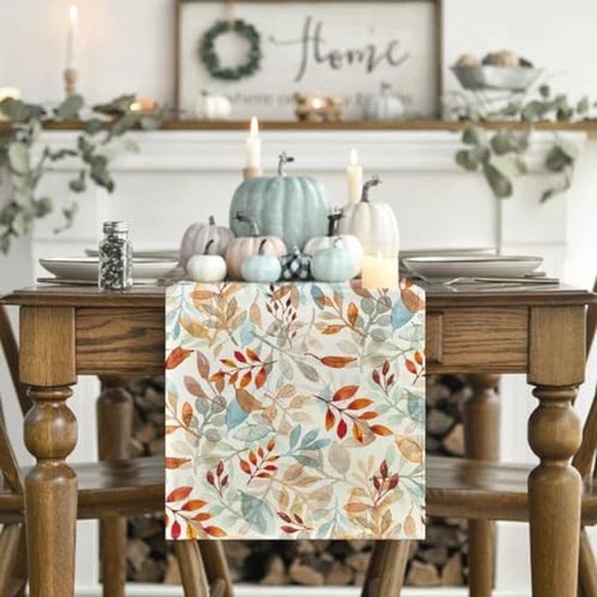 Tafelloper met Herfstbladeren 40 x 140 cm - Seizoensgebonden Keukentafel Decoratie