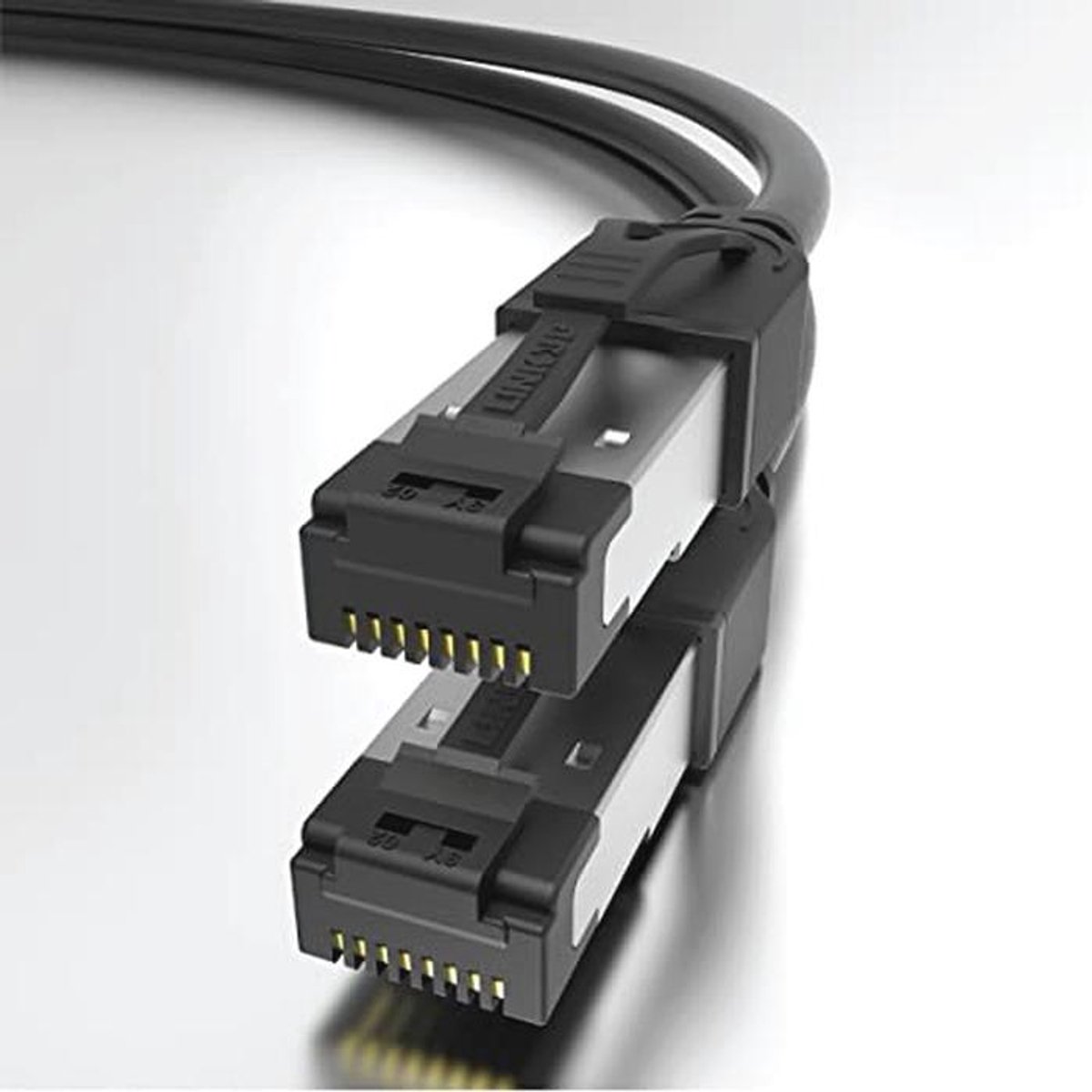 Cat8 Ethernet Patch Kabel - 40Gbps, 2000MHz, 15M - Dubbel Afgeschermd voor Hoge Snelheden - Compatibel met Cat7, Cat6