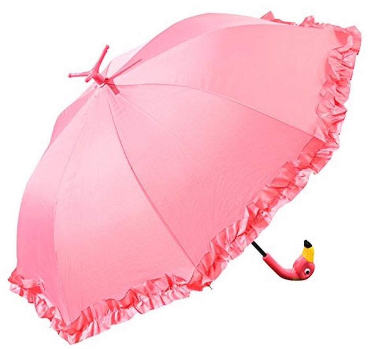Staande Parasol met Roze Flamingo Ontwerp - Ideaal voor Regen en Zon