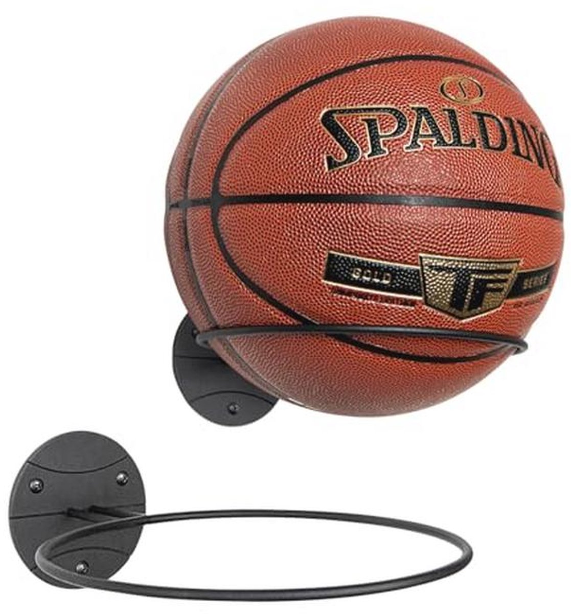 Basketbalhouder Wandmontage - 2 Pack Zwart Metaal voor Sportballen