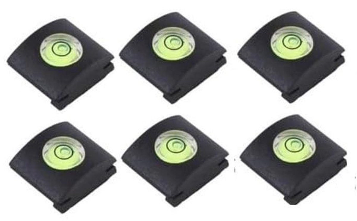 Camera flitsschoen waterpas - 6 stuks - bescherming en nauwkeurigheid voor fotografie