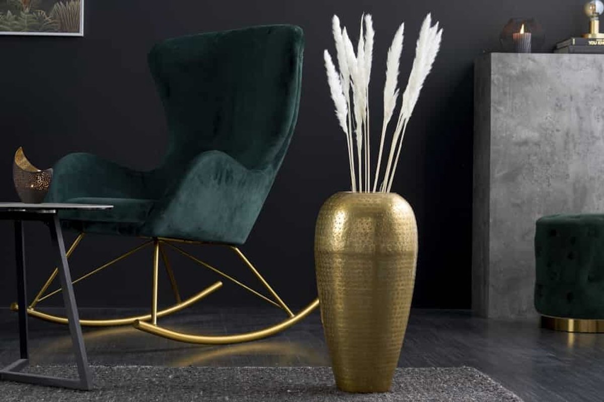 Elegante vaas ORIENTAL 50cm goud im Wild Hammerschlag Design - 41551