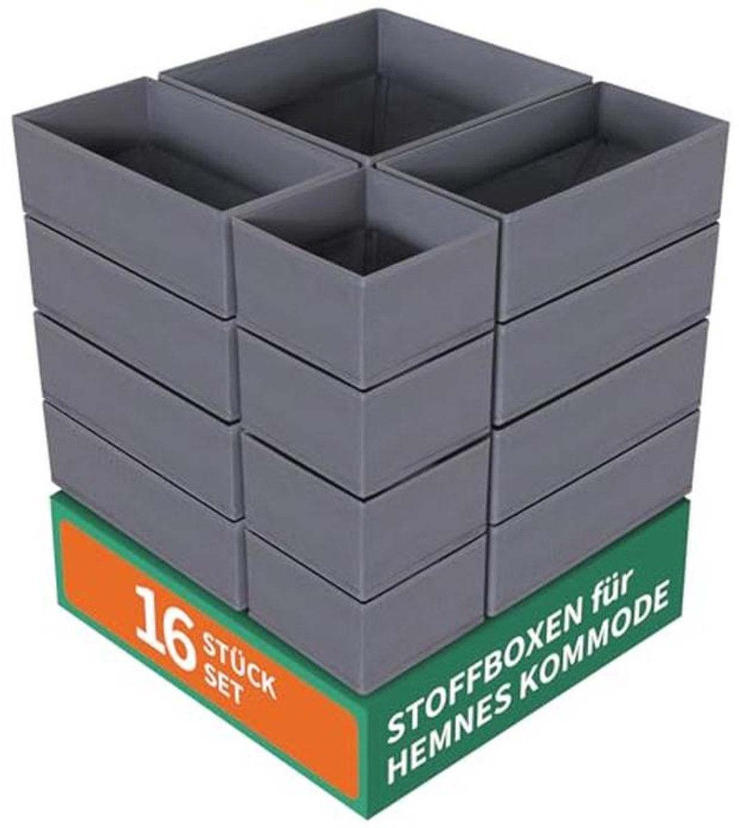 Organizer voor commode – Opvouwbaar & wasbaar lade-organizer voor kleding (16 stuks)