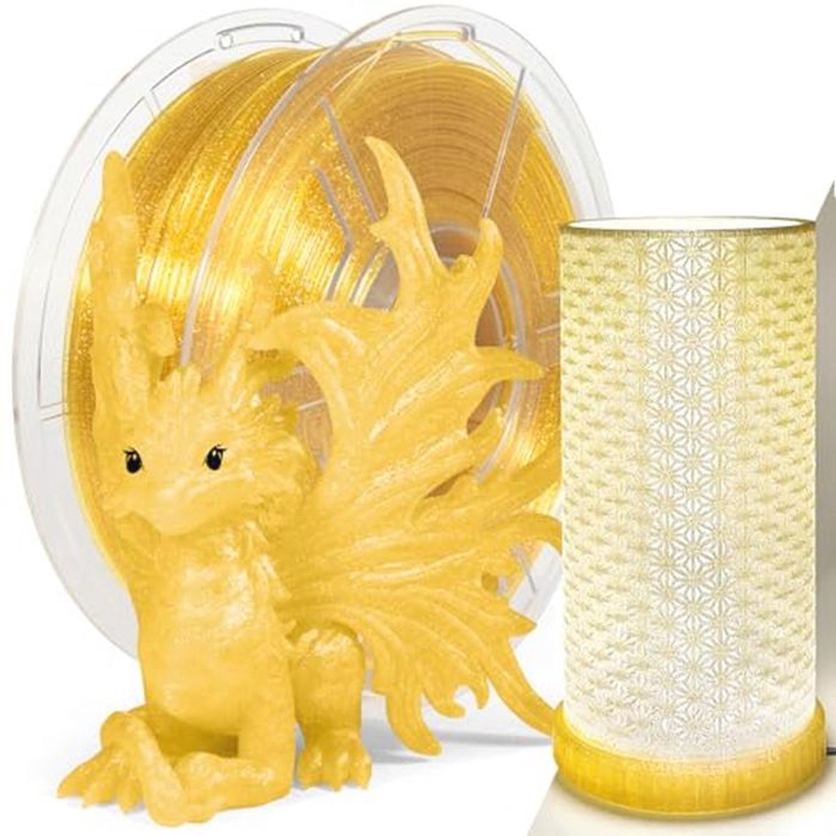 Glitterend Duidelijk PLA Filament 1.75mm - Heldere 3D Printer Filament met Hoge Lichtdoorlatendheid, Sparkling Galaxy Transparant 1kg Spoel