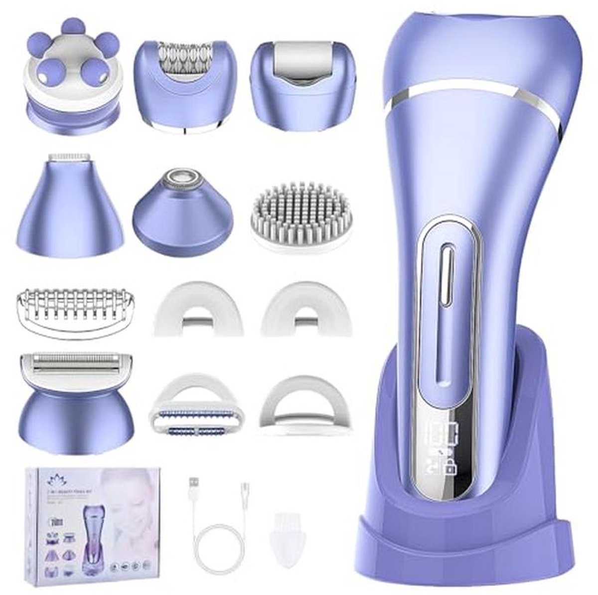 7-in-1 scheerapparaat voor dames - waterdicht IPX7, ideaal voor lichaam en intimiteit