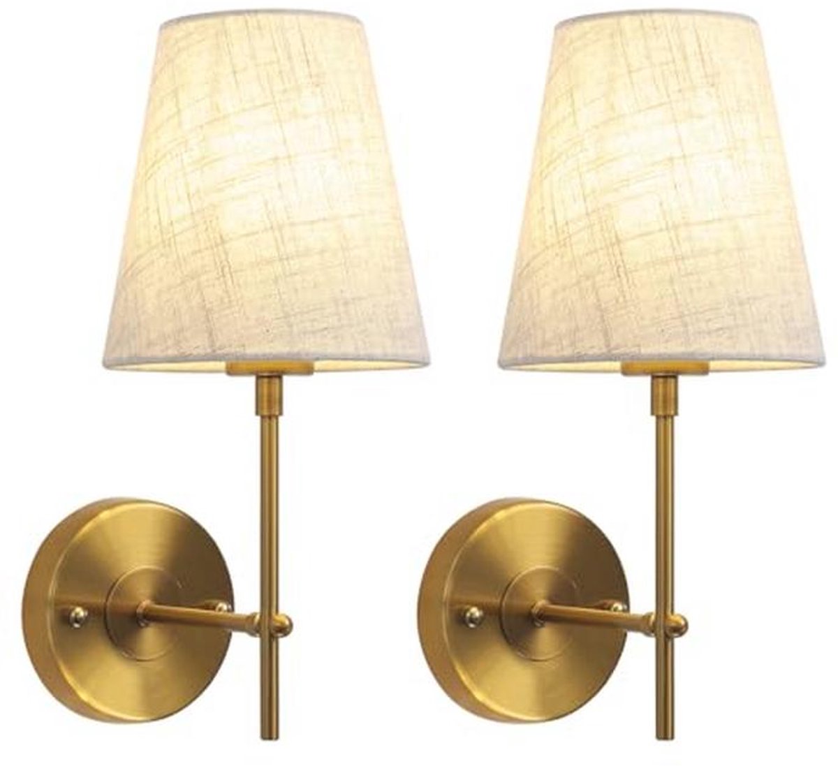 Wandlamp voor binnen - Vintage design in goudkleur, ideaal voor woonkamer, keuken en badkamer