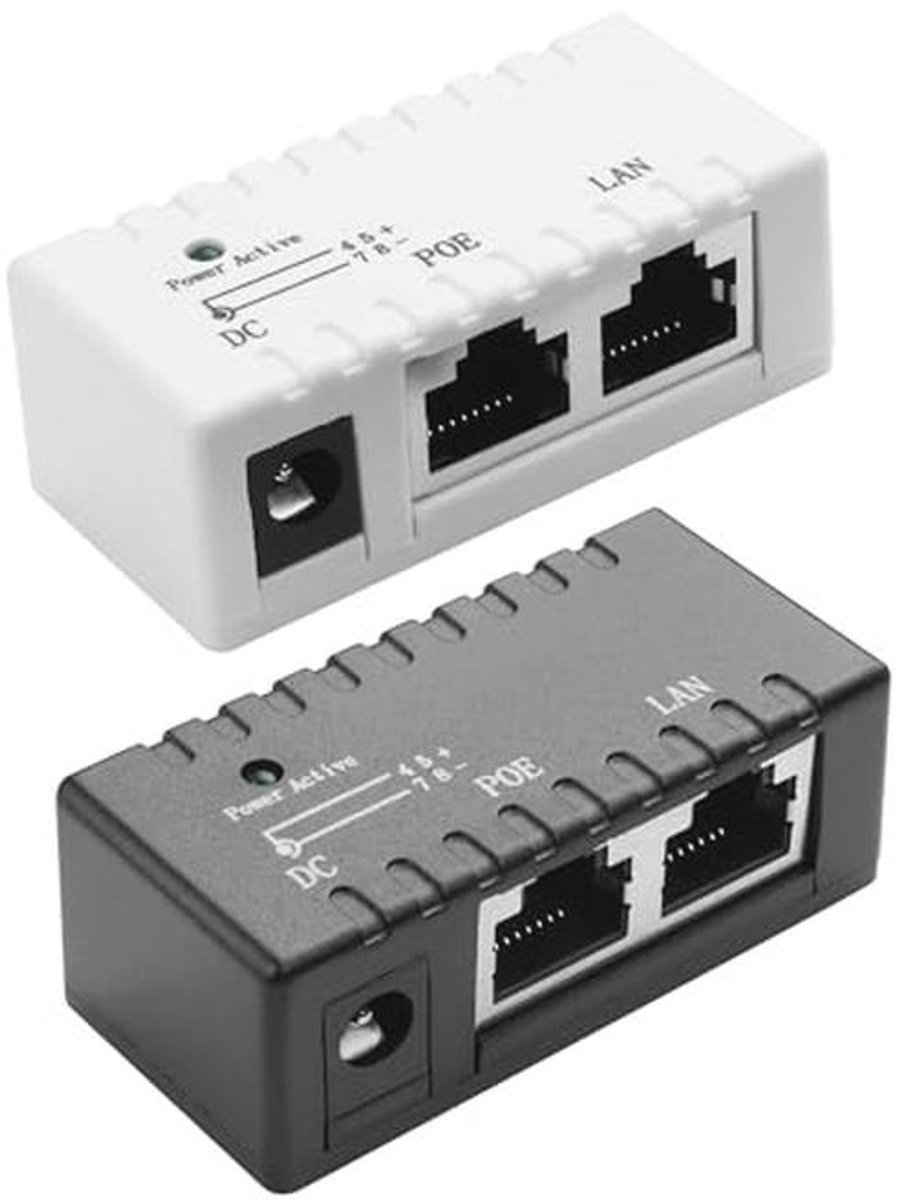 Passieve PoE Adapter 5V-48V DC 96W | PoE Injector/Splitter/Combiner | 10/100Mbps Ethernet | Compact voor Beveiligingscamera's en Zonnestelsels
