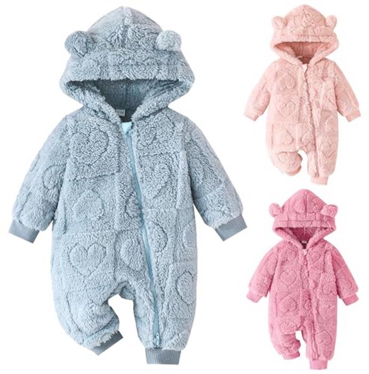 Pasgeboren baby winter sneeuwpak jumpsuit met capuchon voor jongens en meisjes