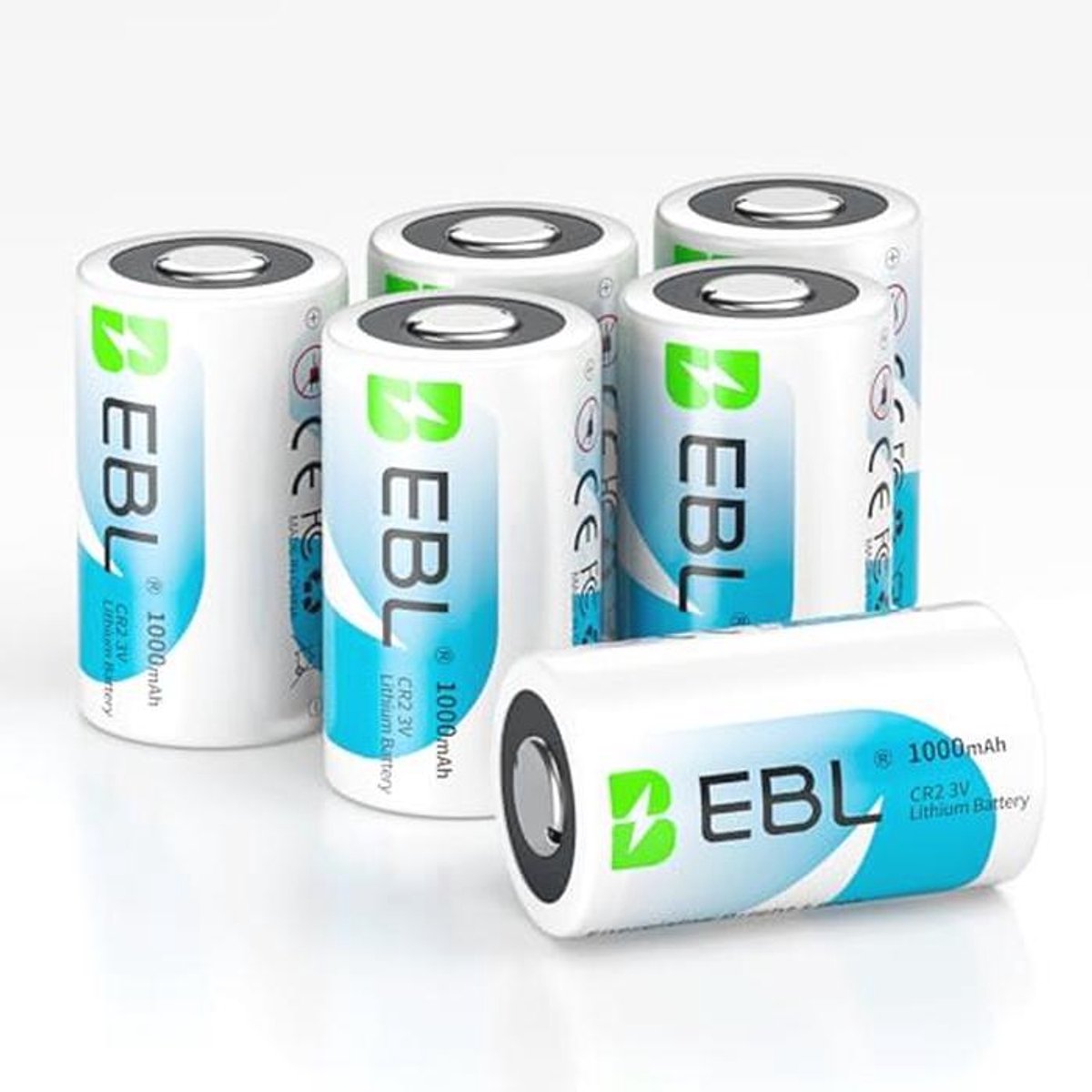 CR2 3V Lithium Batterij 6 Stuks - 1000 mAh Hoge Vermogen Niet Oplaadbaar
