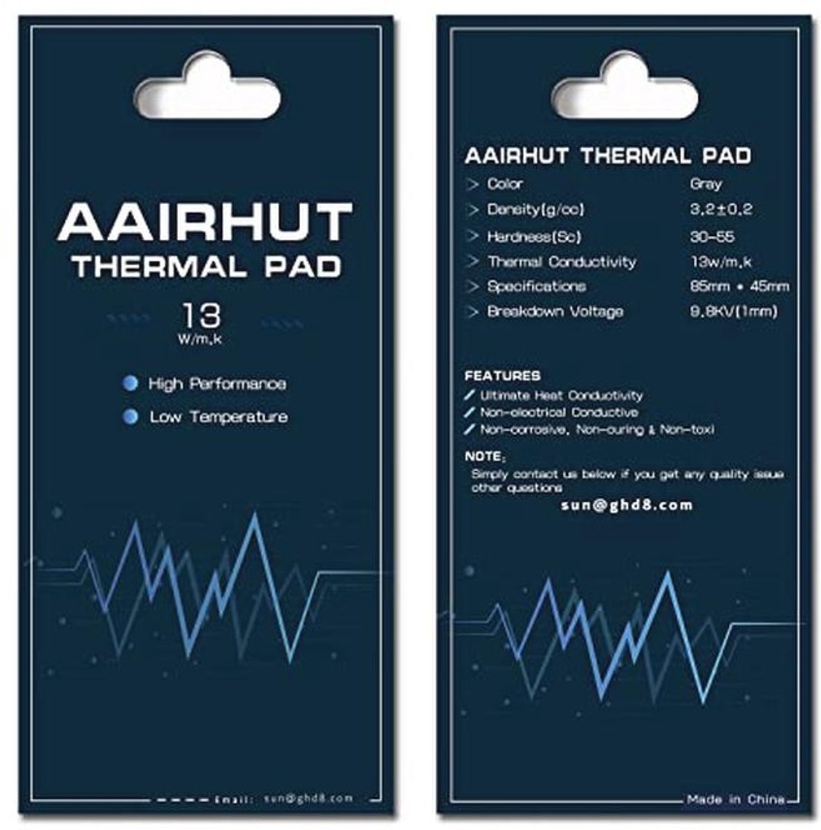 Thermische pads 13W/mK voor PC en Laptop - Siliconen Koeling met Zelfklevende Film