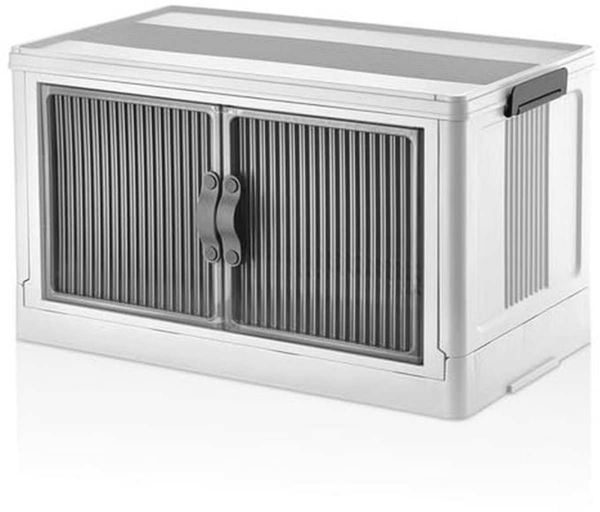 Opvouwbare kunststof opbergdoos met deksel, 55L stapelbare organizer voor speelgoed- en kattenopslag