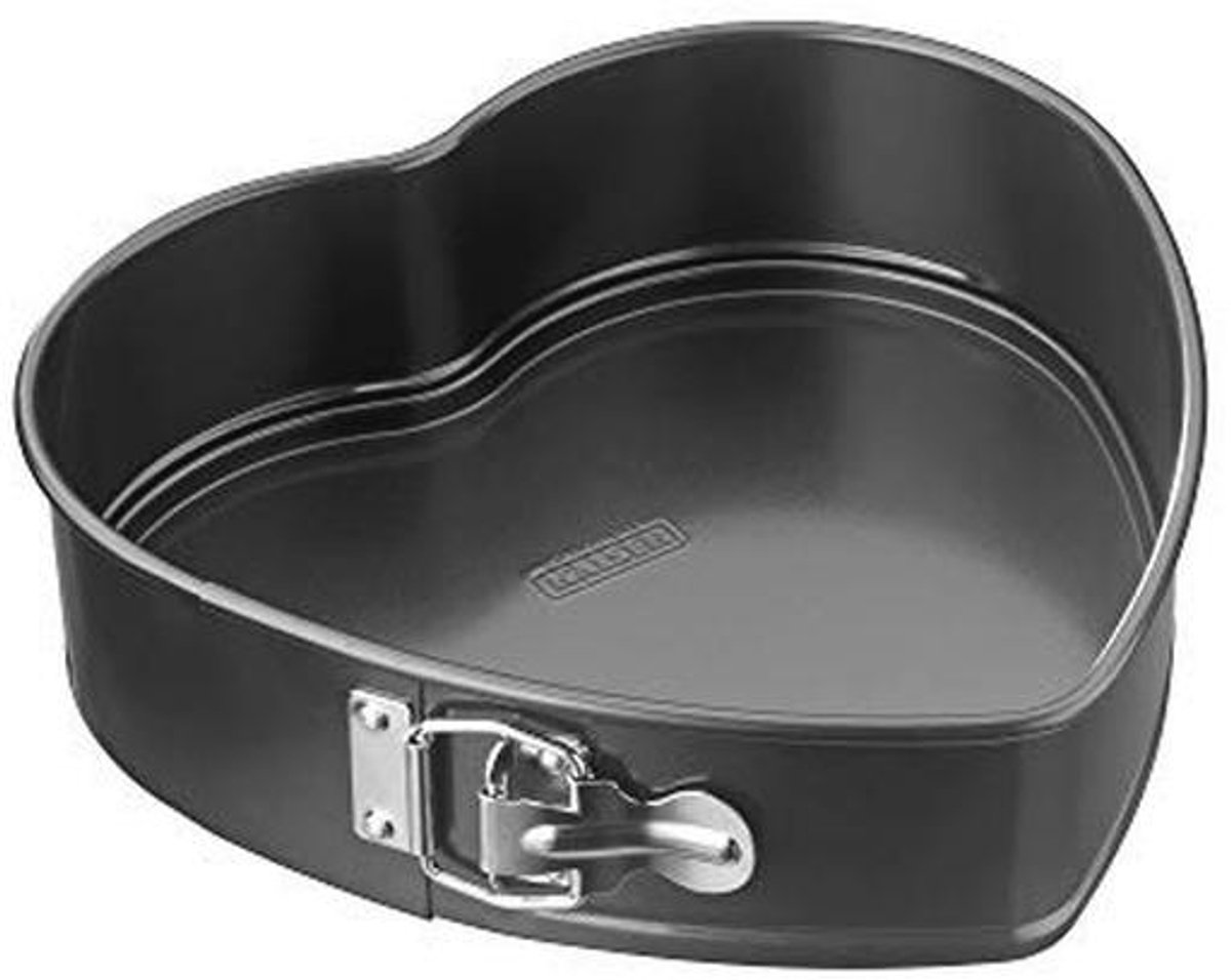 Hartvormige bakvorm met antiaanbaklaag - 25 x 26 x 7 cm, ideaal voor taarten en cakes