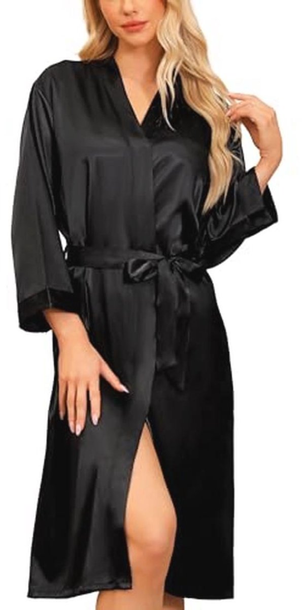 Satijnen ochtendjassen voor dames - Lange kimono's, elegante nachtkleding voor bruiloften en feesten