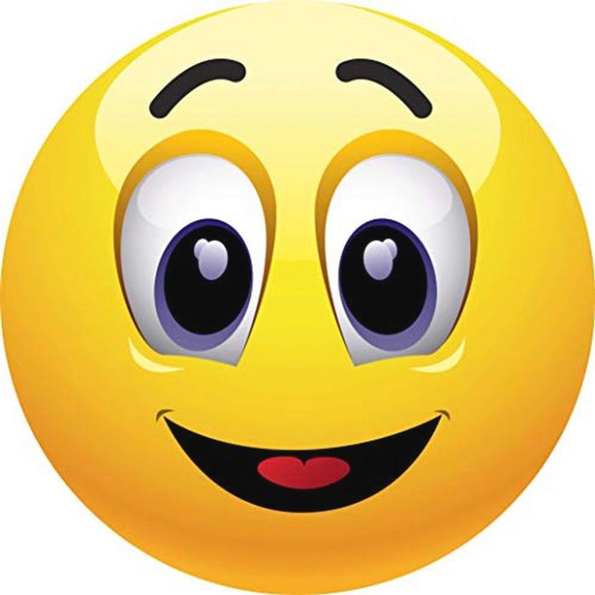 Ronde Muismat Smiley Emoticon Ø 22 cm - Scheurbestendig Rubber met Optimale Grip