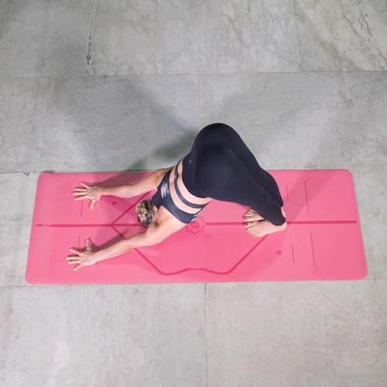 LIFORME Yogamat, 's werelds beste milieuvriendelijke, antislip yogamat met het originele unieke uitlijningsmarkeringssysteem, biologisch afbreekbare mat van Liforme — afbeelding 4