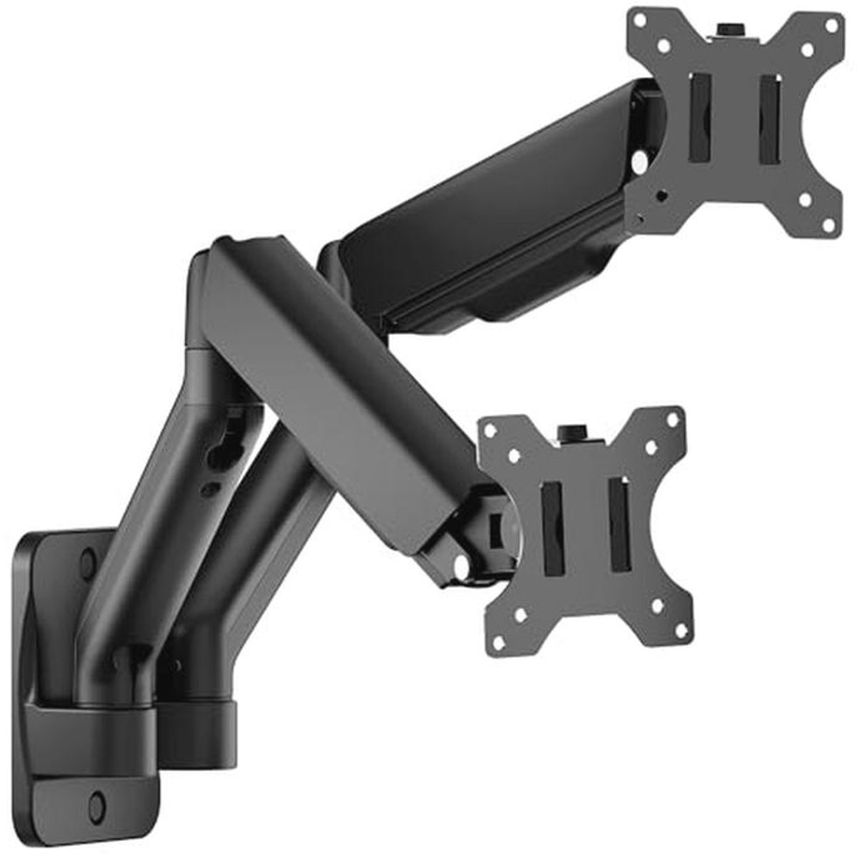 Dubbele Wandmontage Monitorarm voor 17-32 Inch - Zwart