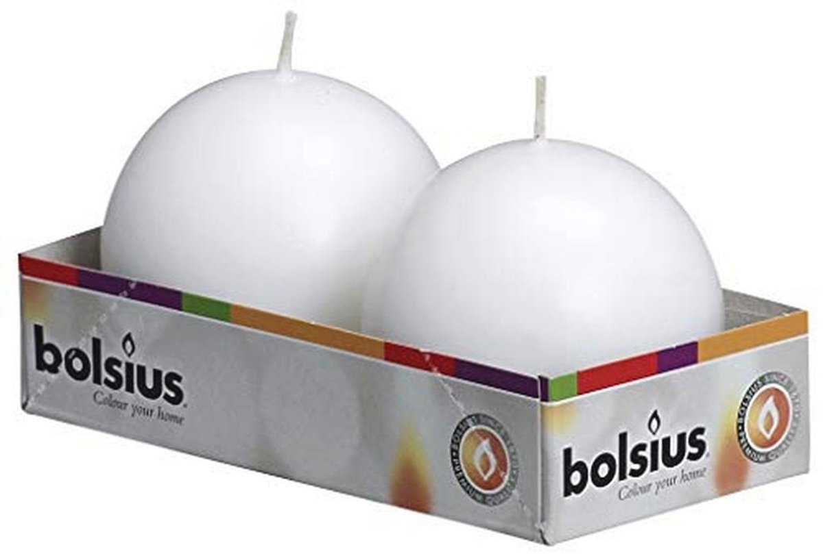 Witte Kerk Kogelkaars 70mm – Pack van 2 Kaarsen voor Decoratie