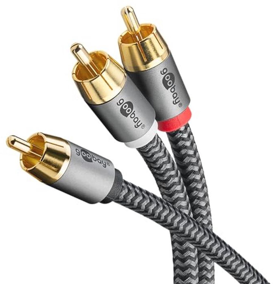 2 Meter RCA Y-kabel Mono naar Stereo - Audiokabel voor Subwoofers en HiFi-apparaten