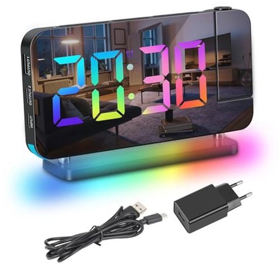 Projectiewekker, HD LED-Wekker met Projectie op
