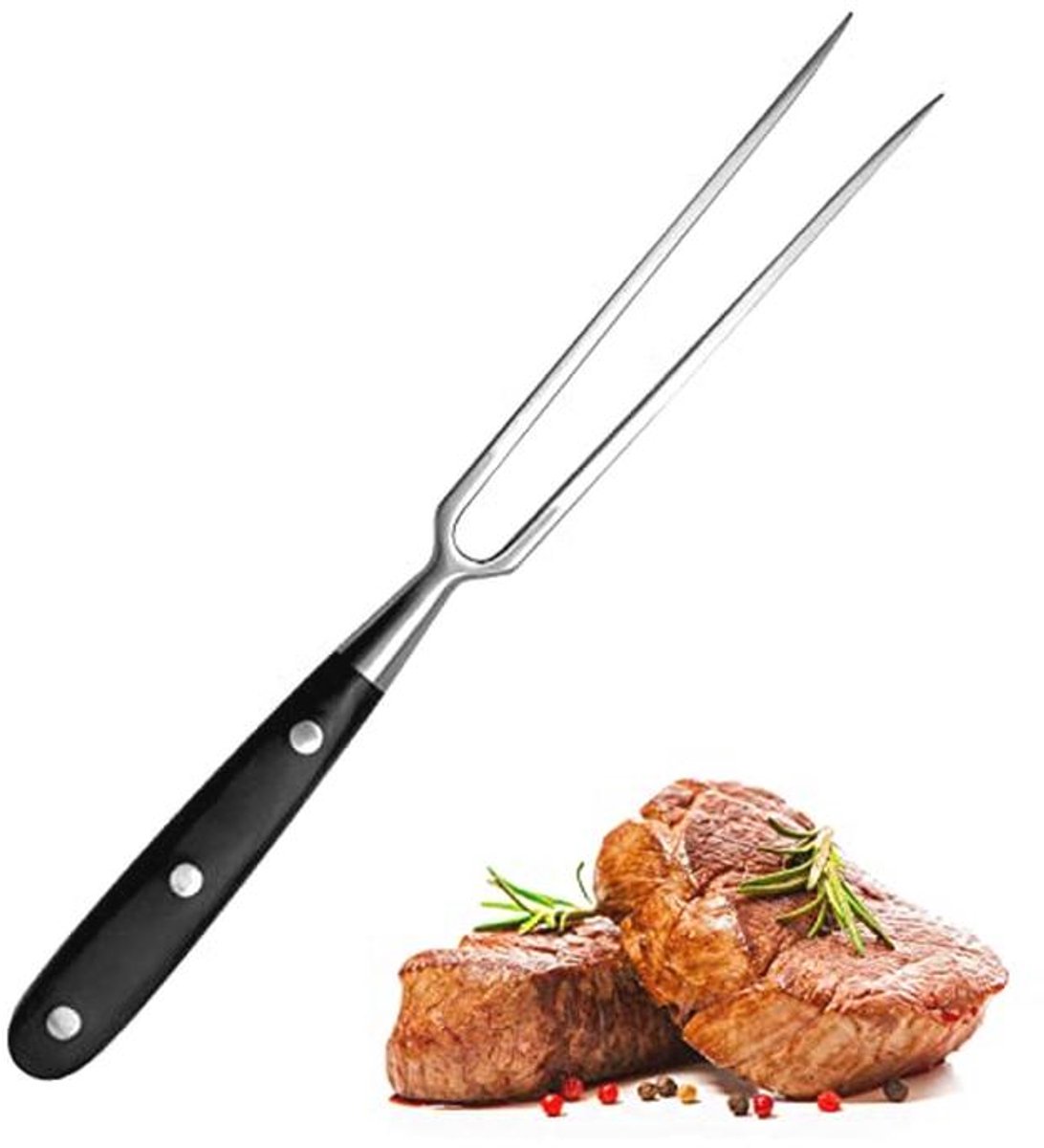 Roestvrijstalen Vleesvork 30 cm - Professionele Trancheervork voor Grill en Diner
