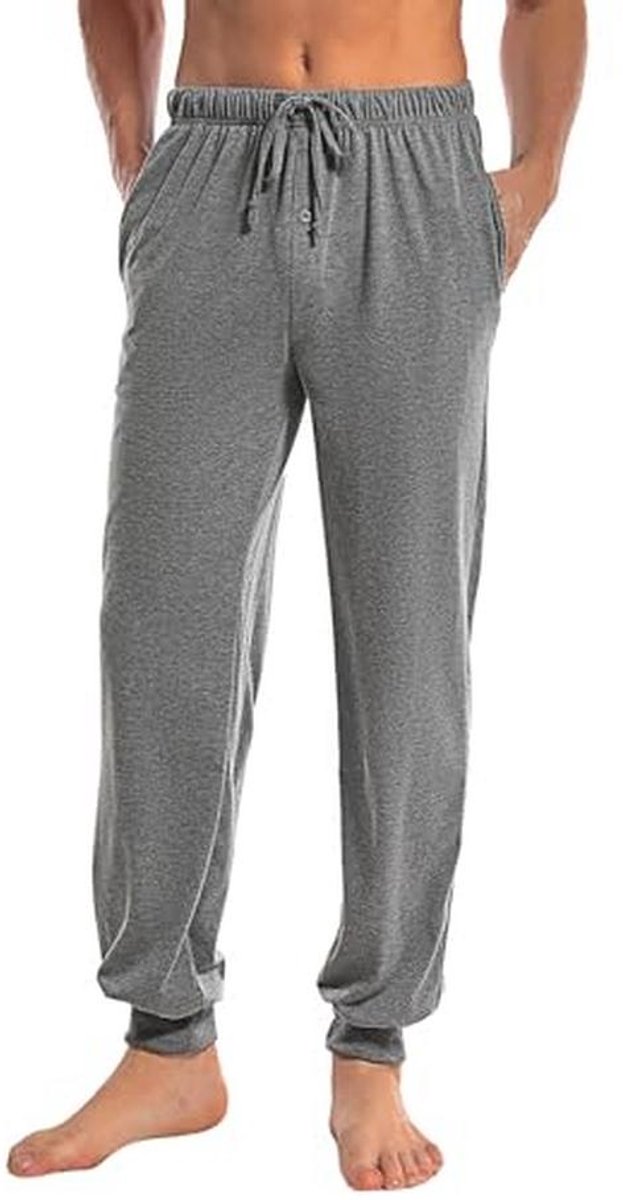 Lange Pyjamabroek voor Heren - Comfortabele Slaapbroek met Manchetten