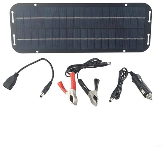 60W Zonnepaneel 12V Trickle Acculader voor Auto, Boot en Camper - Waterdicht en Efficiënt