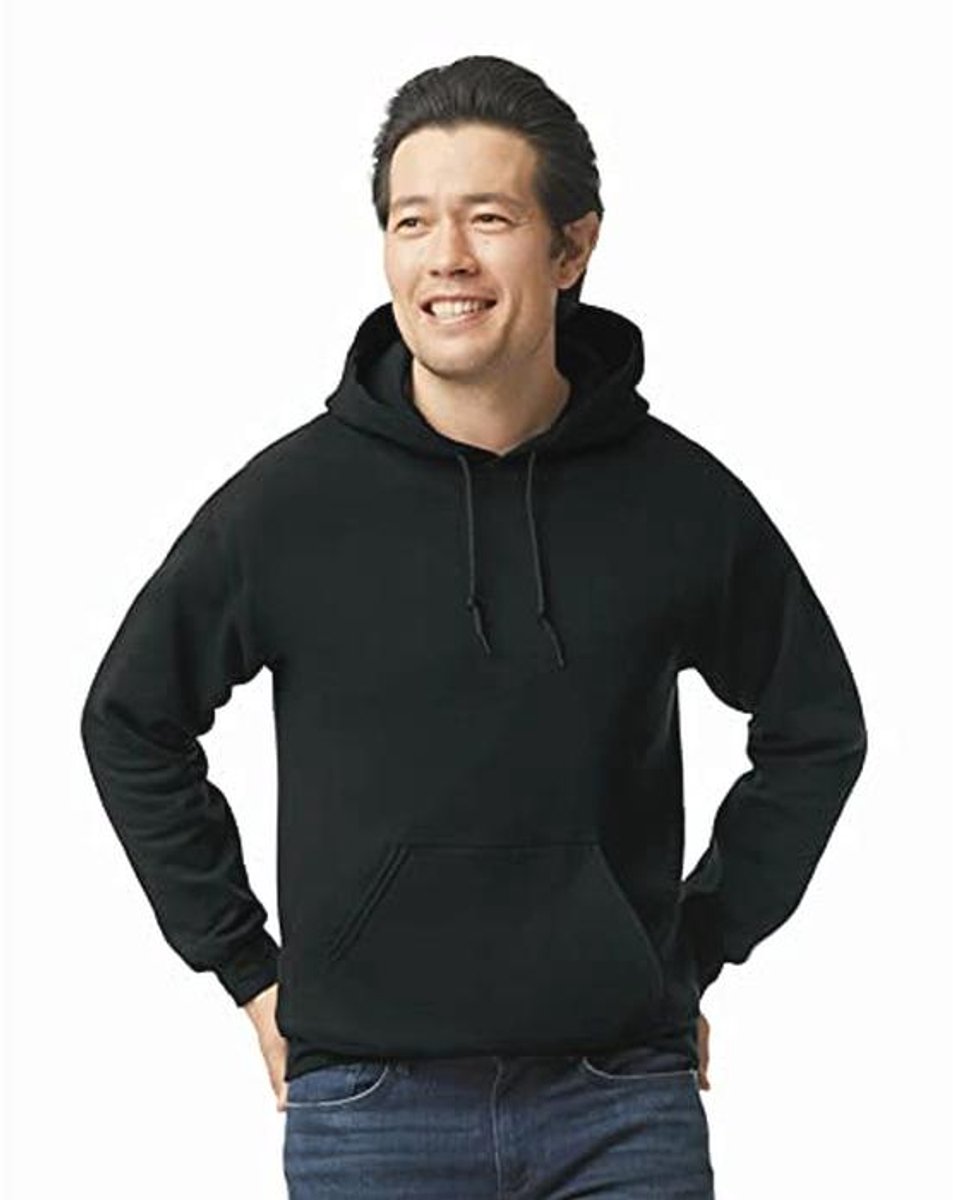 Duurzame Fleece Hooded Sweatshirt voor Heren - Zwart