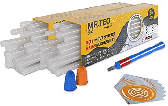 DEKOPRO lijmpistool, 50 W, met 85 stuks lijmstiften, 7 mm x 120